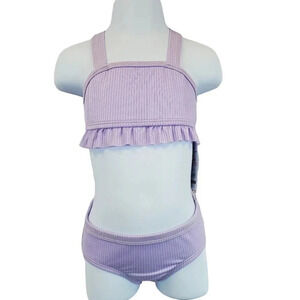 12m Baby Girls Lavender Two Piece bikini Summer Swimwear Swimsuit
